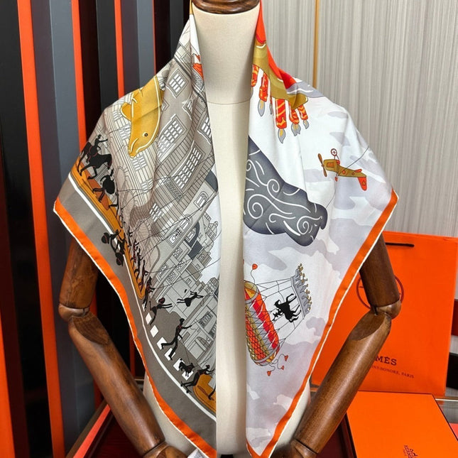 HERMES 26S SCARF 90 IN SILK 496097