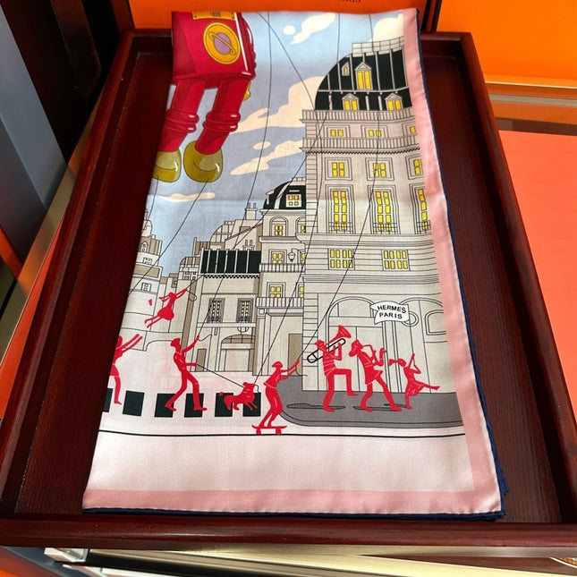 HERMES 26S SCARF 90 IN SILK 496098