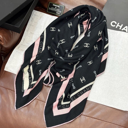 CHANEL 26S SCARF 135 IN SILK AND CASHMERE 511042