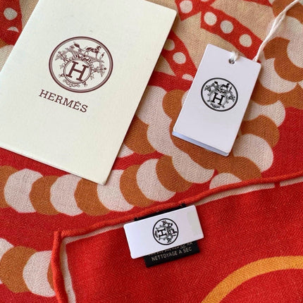 HERMES 26S SCARF 140 IN CASHMERE AND SILK 304706