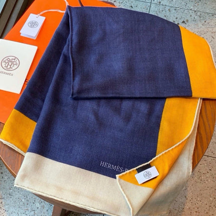 HERMES 26S SCARF 140 IN SILK AND CASHMERE 496038