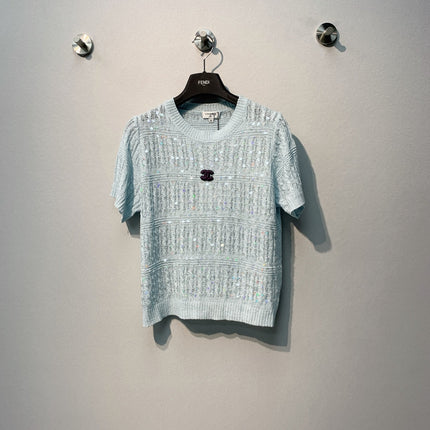 CHANEL 26S SHORT-SLEEVE KNIT TOP STYLE 1085