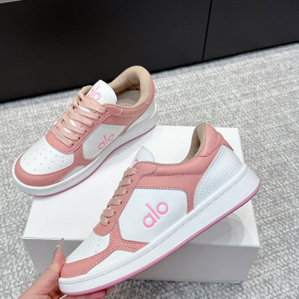 ALO 25S SNEAKER IN PINK AND WHITE LAMBSKIN