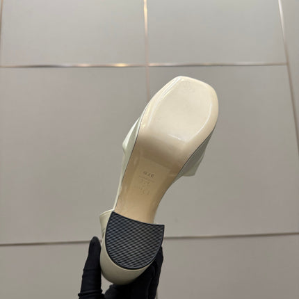 DIOR 26S HIGH HEEL SANDALS 120 MM IN WHITE SATIN