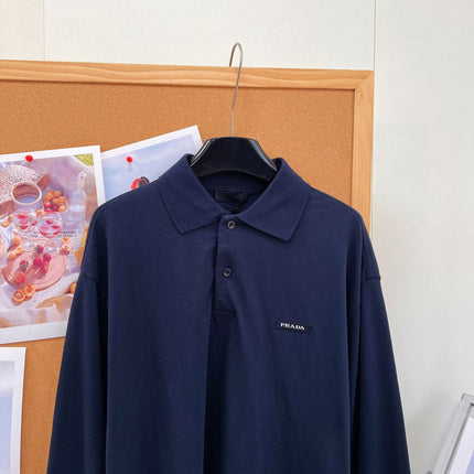 PRADA 26S LONG-SLEEVE POLO SWEATSHIRT 1302