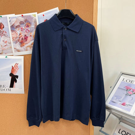 PRADA 26S LONG-SLEEVE POLO SWEATSHIRT 1302