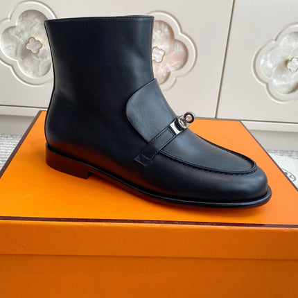 HM KELLY BOOTS IN BLACK CALFSKIN 501318