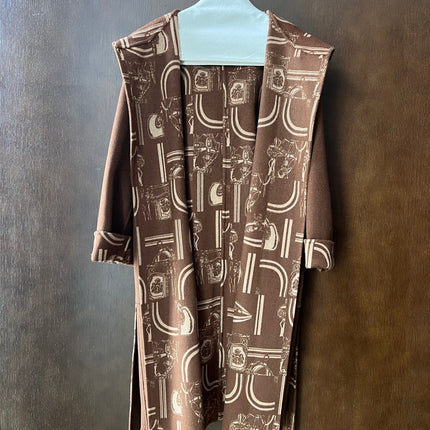 HERMES 25S REVERSIBLE LONG HOODED COAT 048