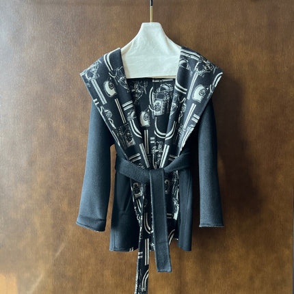 HERMES 25S REVERSIBLE LONG HOODED COAT 047