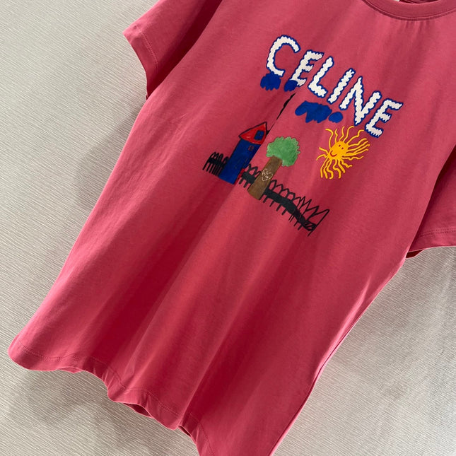 CELINE ROUND-NECK PRINTED T-SHIRT 274670