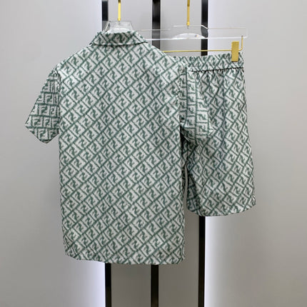FENDI 26S SHORT SLEEVE COLLARED SHIRT SET 072