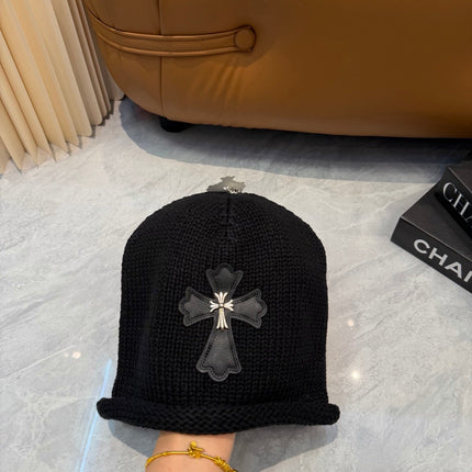 CHROME HEARTS 26S CROSS KNITTED BEANIE STYLE 001