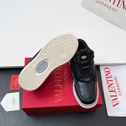 VALENTINO 25S RUNBOOT SNEAKERS IN BLACK LAMBSKIN