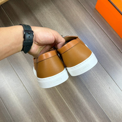 HM GAME SLIP-ON SNEAKER OCHRE CALFSKIN