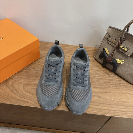 HM 26S BOUNCE SNEAKERS IN DARK GREY SUEDE AND FABRIC
