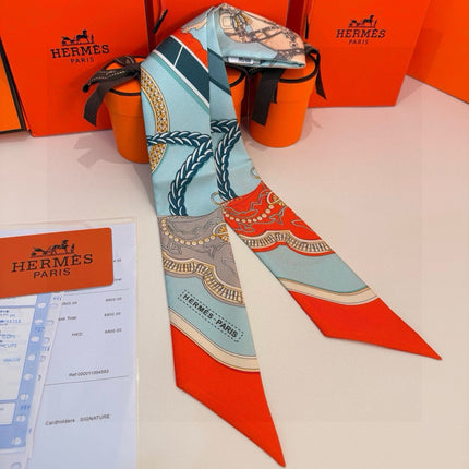 HERMES 26S TWILLY SCARF 86 IN SILK 496195