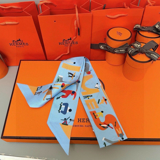 HERMES 26S TWILLY SCARF 86 IN SILK 496157
