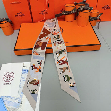 HERMES 26S TWILLY SCARF 86 IN SILK 496159