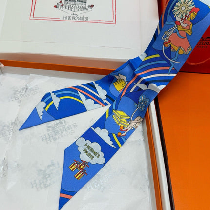 HERMES 26S TWILLY SCARF 86 IN SILK 496166