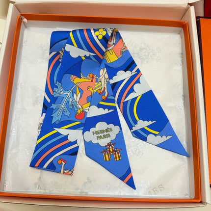 HERMES 26S TWILLY SCARF 86 IN SILK 496166
