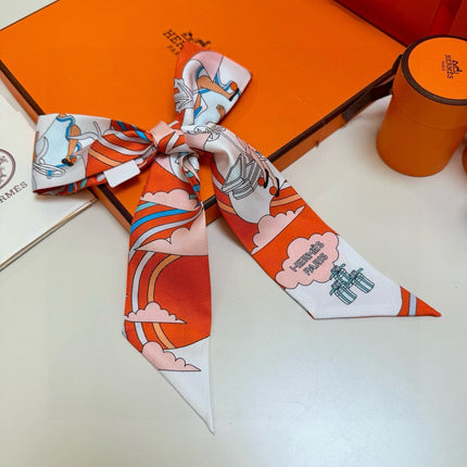 HERMES 26S TWILLY SCARF 86 IN SILK 496167