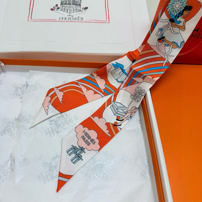 HERMES 26S TWILLY SCARF 86 IN SILK 496167