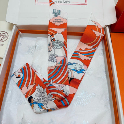 HERMES 26S TWILLY SCARF 86 IN SILK 496167