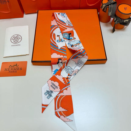 HERMES 26S TWILLY SCARF 86 IN SILK 496167