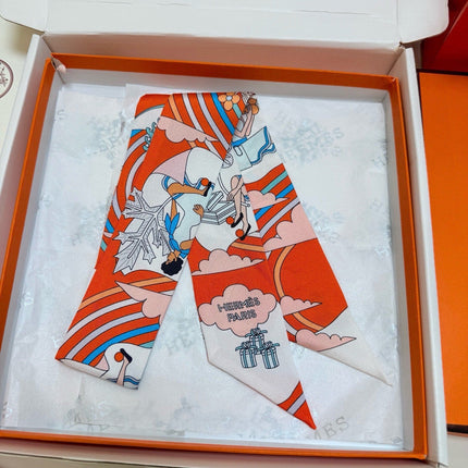 HERMES 26S TWILLY SCARF 86 IN SILK 496167