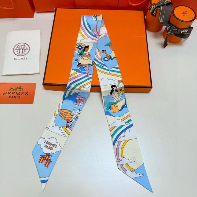 HERMES 26S TWILLY SCARF 86 IN SILK 496168