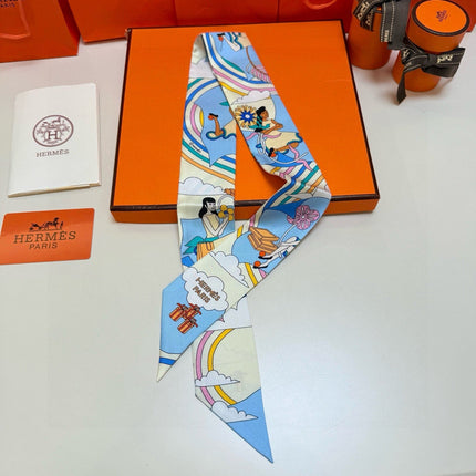 HERMES 26S TWILLY SCARF 86 IN SILK 496168