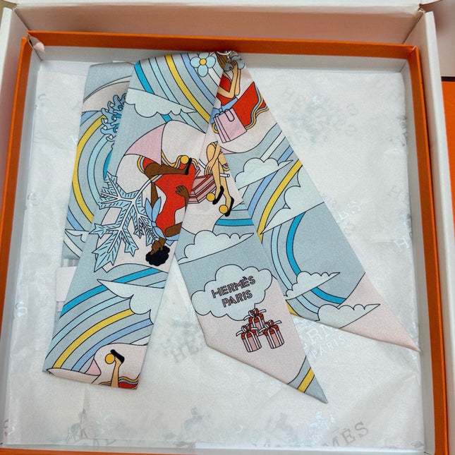 HERMES 26S TWILLY SCARF 86 IN SILK 496170