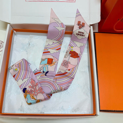 HERMES 26S TWILLY SCARF 86 IN SILK 496171