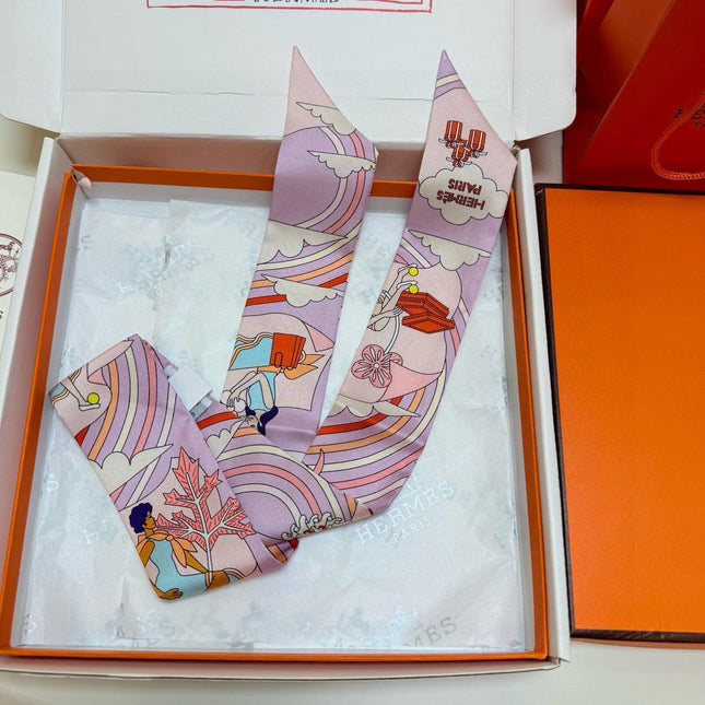 HERMES 26S TWILLY SCARF 86 IN SILK 496171