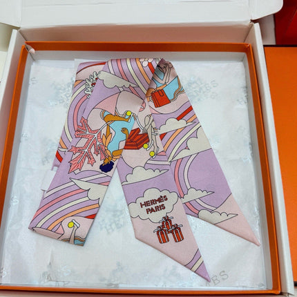HERMES 26S TWILLY SCARF 86 IN SILK 496171