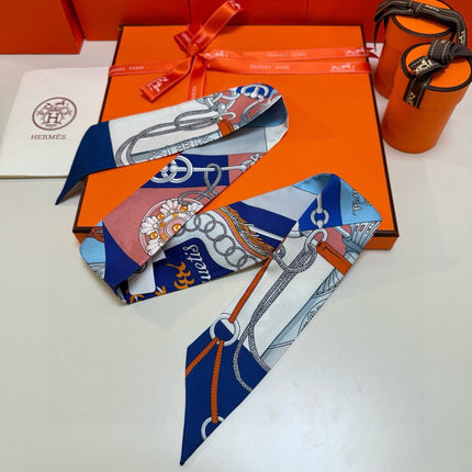 HERMES 26S TWILLY SCARF 86 IN SILK 496173