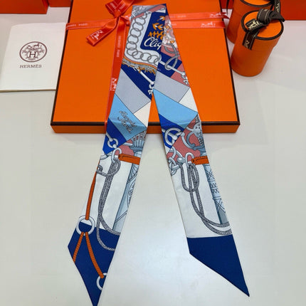 HERMES 26S TWILLY SCARF 86 IN SILK 496173
