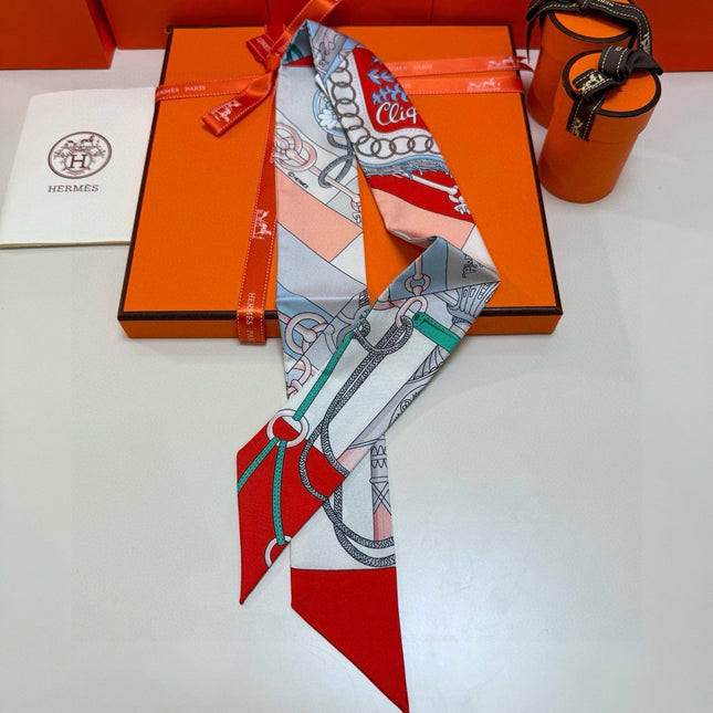 HERMES 26S TWILLY SCARF 86 IN SILK 496174
