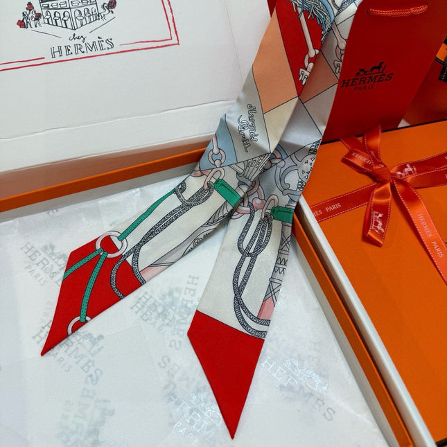 HERMES 26S TWILLY SCARF 86 IN SILK 496174