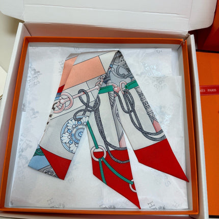 HERMES 26S TWILLY SCARF 86 IN SILK 496174