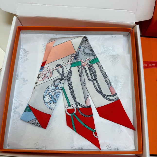 HERMES 26S TWILLY SCARF 86 IN SILK 496174