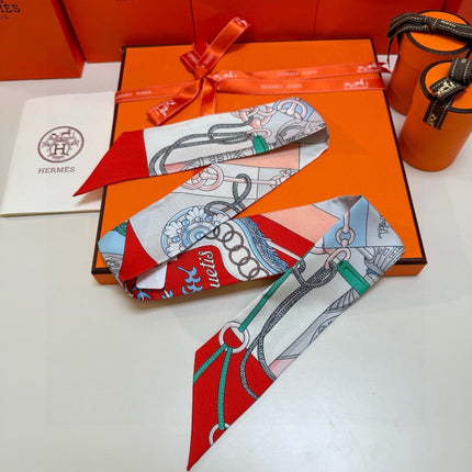 HERMES 26S TWILLY SCARF 86 IN SILK 496174