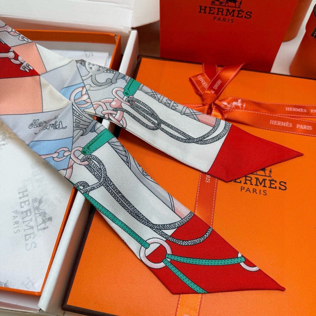 HERMES 26S TWILLY SCARF 86 IN SILK 496174
