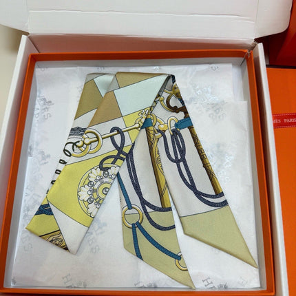 HERMES 26S TWILLY SCARF 86 IN SILK 496175