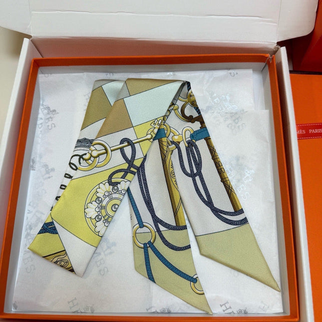 HERMES 26S TWILLY SCARF 86 IN SILK 496175