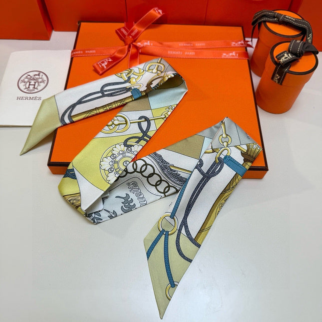 HERMES 26S TWILLY SCARF 86 IN SILK 496175