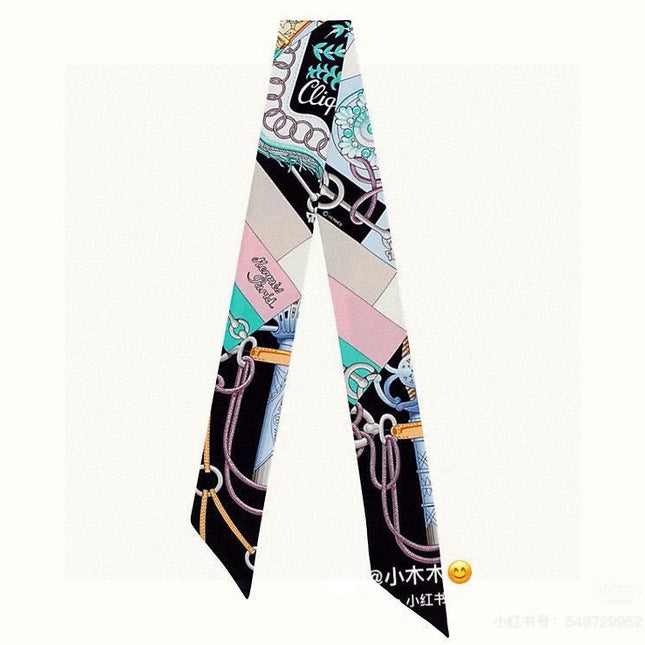 HERMES 26S TWILLY SCARF 86 IN SILK 496177