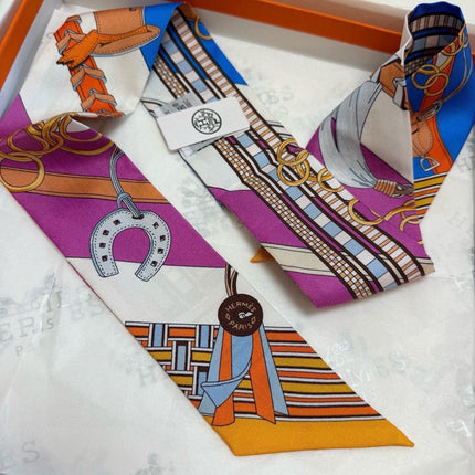HERMES 26S TWILLY SCARF 86 IN SILK 498652