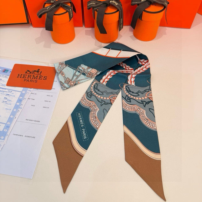 HERMES 26S TWILLY SCARF 86 IN SILK 496189