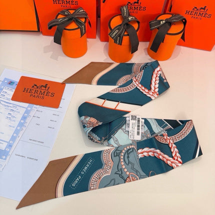 HERMES 26S TWILLY SCARF 86 IN SILK 496189